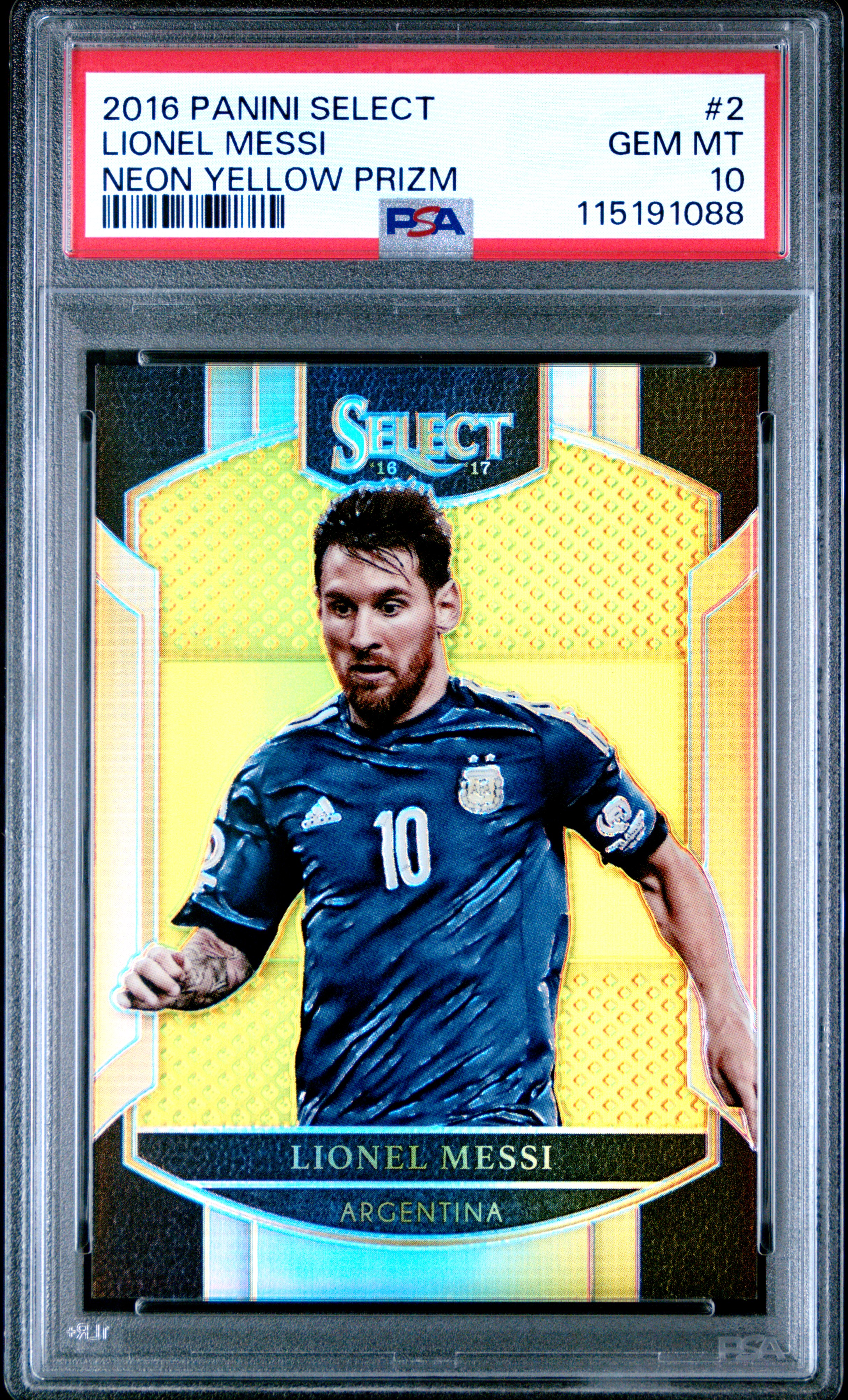 SSP Soccer's 2016 Panini Select Lionel Messi Neon Yellow