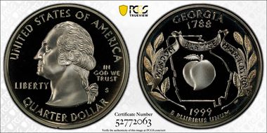 1999-S 25C Georgia Silver PR68DCAM
