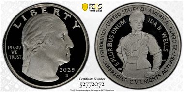 2025-S 25C Ida B. Wells Silver PR70DCAM