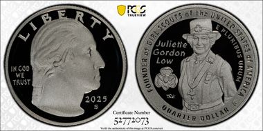 2025-S 25C Juliette Gordon Low Silver PR70DCAM