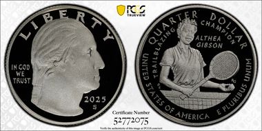 2025-S 25C Althea Gibson Silver PR70DCAM