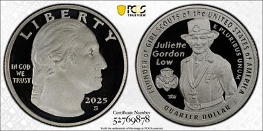2025-S 25C Juliette Gordon Low Silver First Strike PR70DCAM