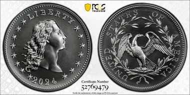2024 Medal Flowing Hair Ag 230th Anniversary MS69