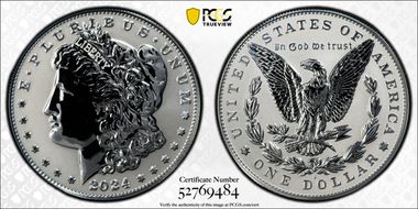 2024-S $1 Morgan Dollar Rev PR Two-Coin Reverse Proof Set First Strike PR69