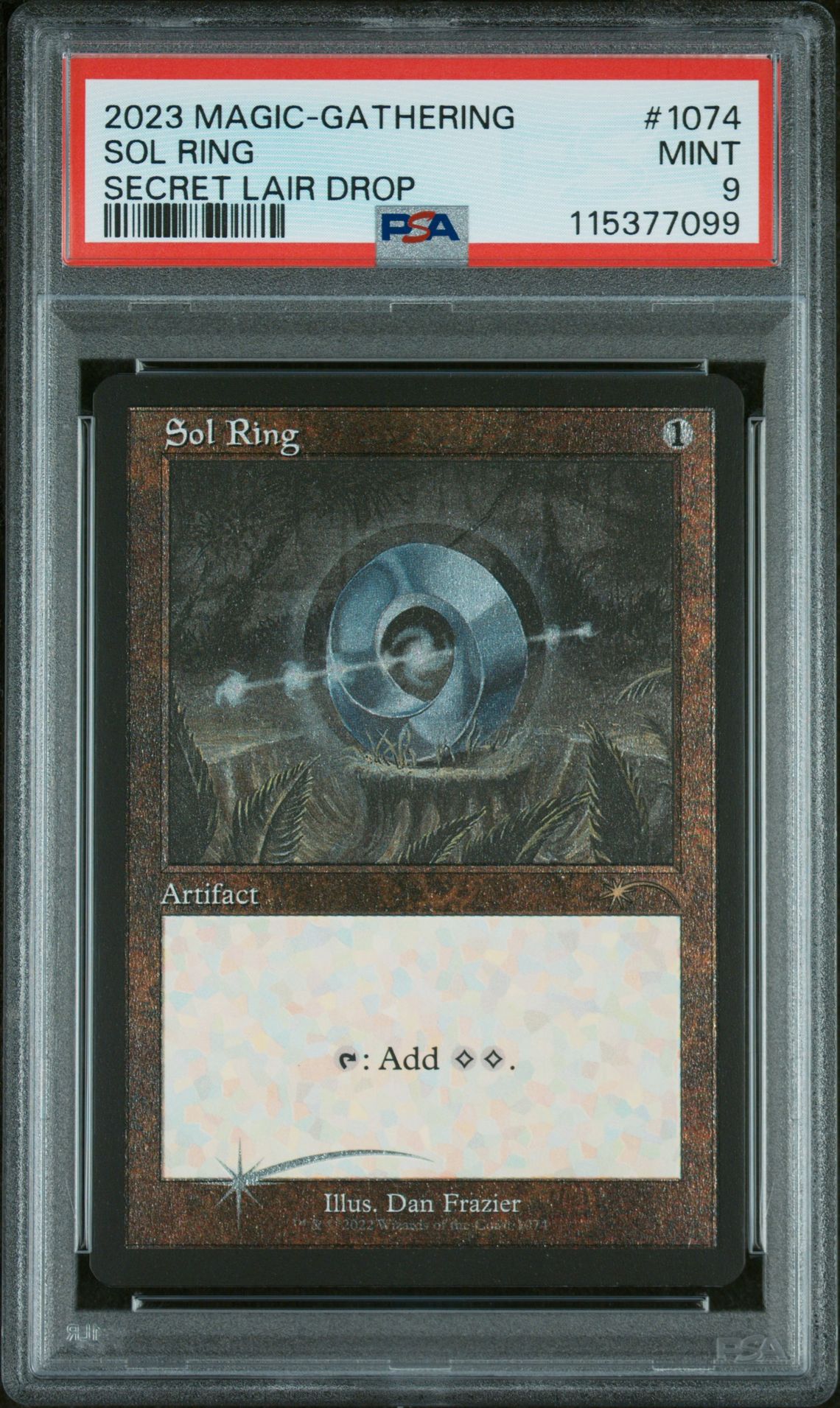 2023 MTG MAGIC THE GATHERING SECRET LAIR DROP DAN FRAZIER'S MOX BOX-FOIL #1074 Sol Ring front