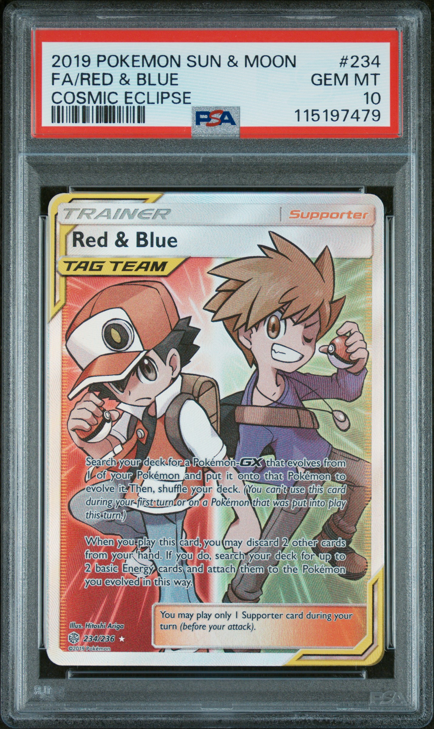 MattyV35's 2019 Pokemon Sun & Moon: Cosmic Eclipse Red & Blue Full Art #234 PSA 10 | Card Ladder MattyV35's 2019 Pokemon Sun & Moon: Cosmic Eclipse Red & Blue Full Art #234 PSA 10 | Card Ladder