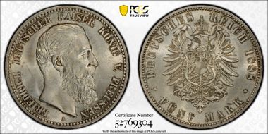 1888-A 5 Mk J-99 Friedrich MS64