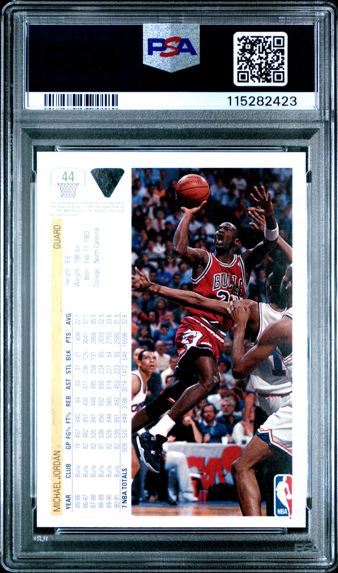 1991 Upper Deck Michael Jordan #44 Mint 9 back