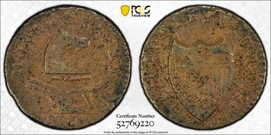 1787 NJ 1/2P Small Plan, Plain Shield N1BN