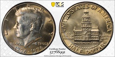 1976-D 50C Clad MS65