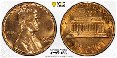 1968 1C MS65RD