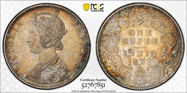 1891-B Rupee SW-6.119 MS63