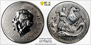 2024 £2 St. George and the Dragon Ag MS69
