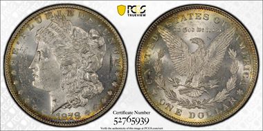 1878 7TF $1 Reverse of 1878 MS63