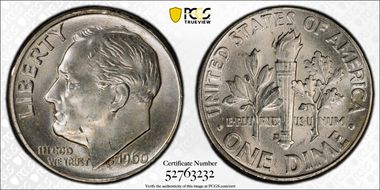 1960-D 10C MS64