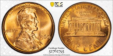 1960 1C Large Date MS64RD