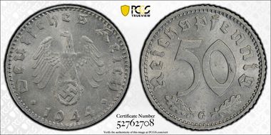 1944-G 50 Pfg J-372 MS63