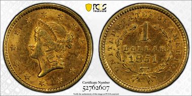 1851 G$1 AU58