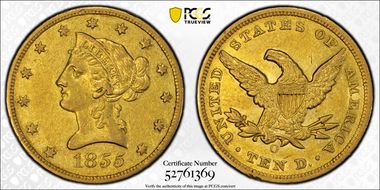 1855-O $10 XF45