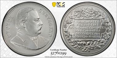 (2024-S) Medal Grover Cleveland "1893" Silver Matte Finish MS70