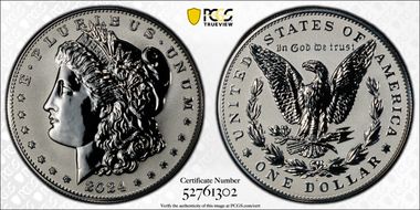 2024-S $1 Morgan Dollar Rev PR Two-Coin Reverse Proof Set PR69