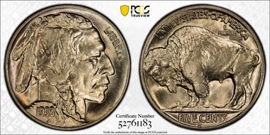 1938-D 5C Buffalo MS67