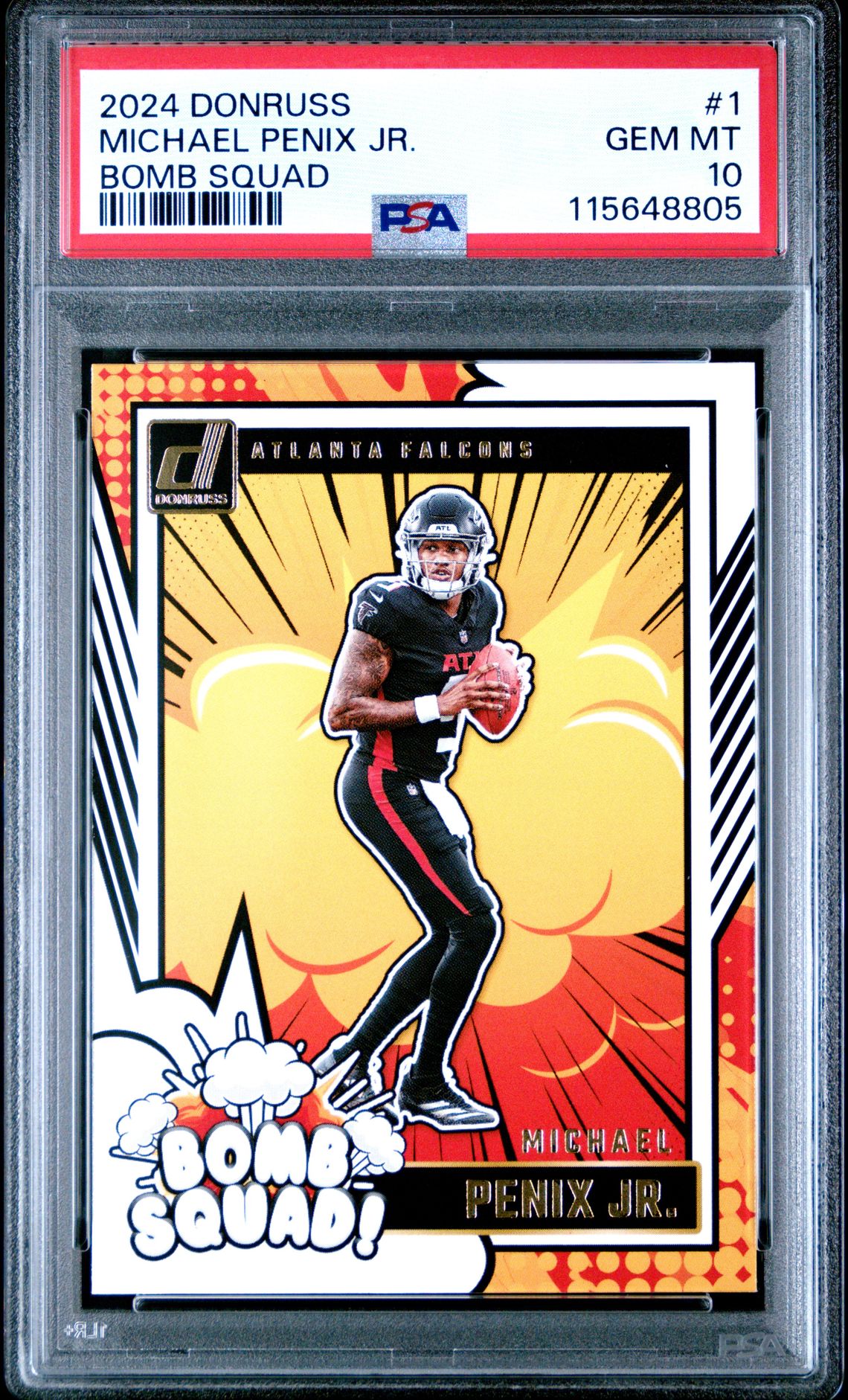 2024 Panini Donruss Bomb Squad Michael Penix Jr. #1 Gem Mt 10 front