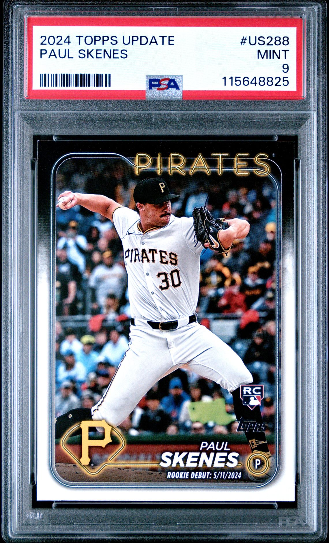 2024 Topps Update Paul Skenes #Us288 Mint 9 front
