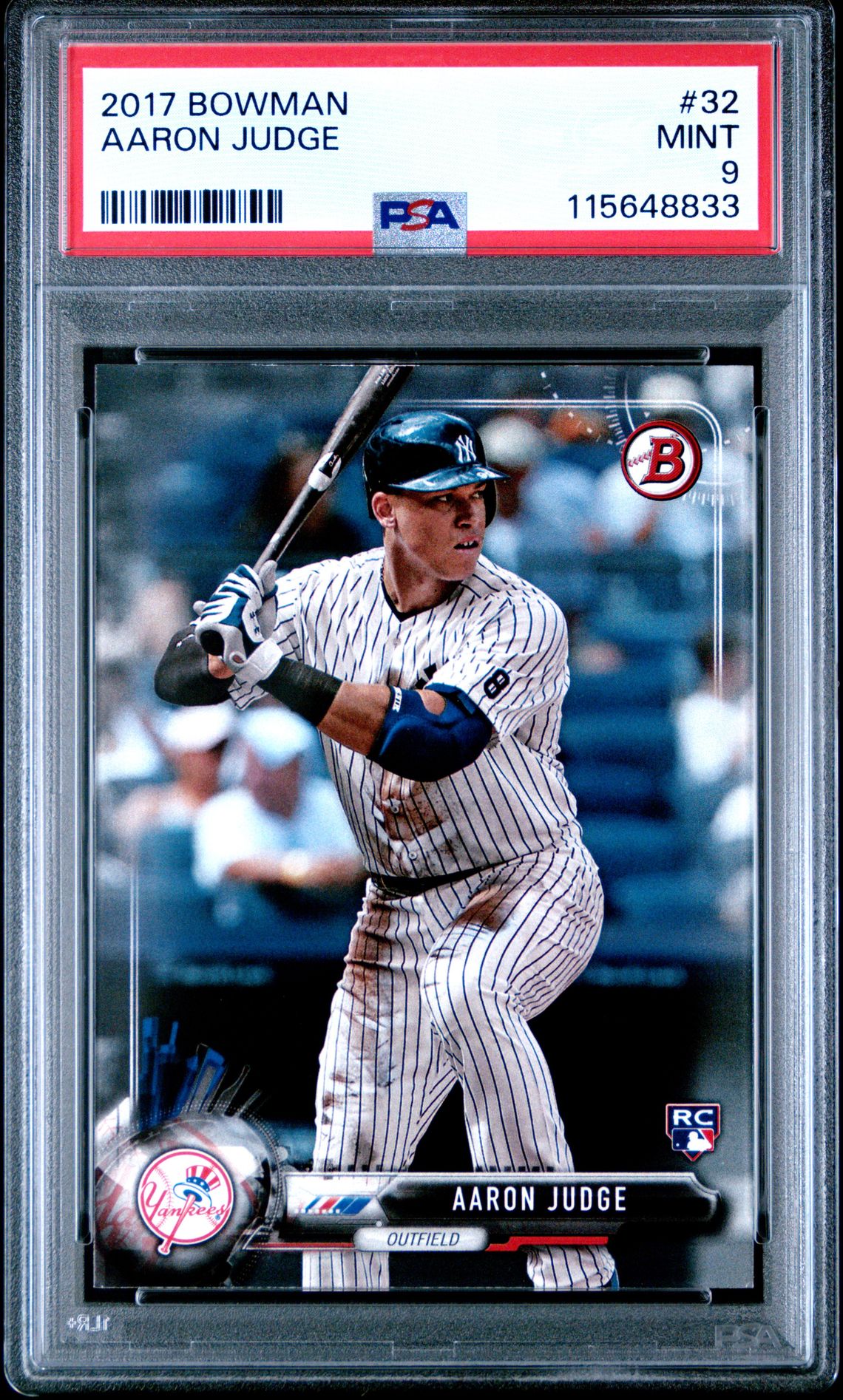 2017 Bowman Aaron Judge #32 Mint 9 front