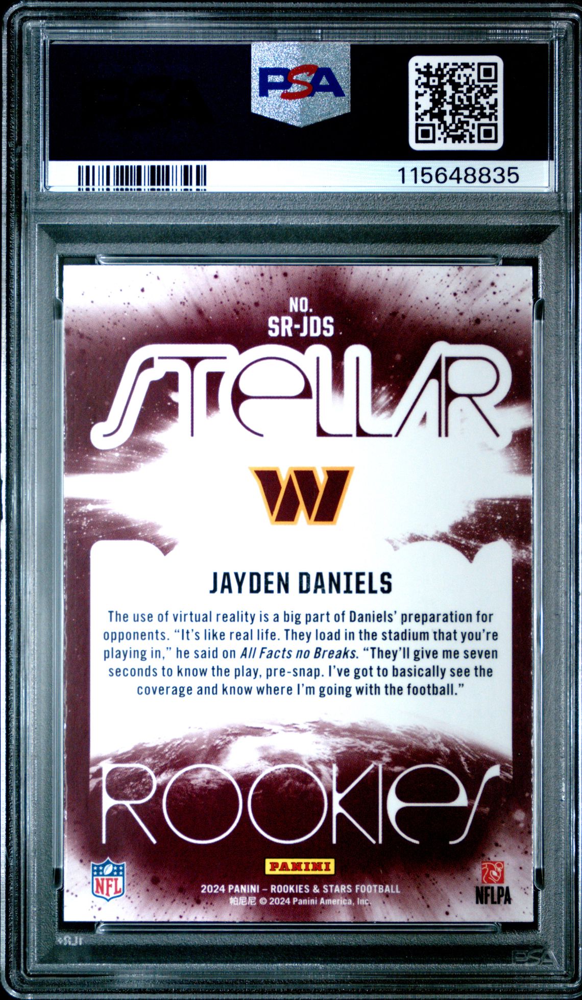 2024 Panini Rookies & Stars Stellar Rookies Jayden Daniels #Srjds Mint 9 back