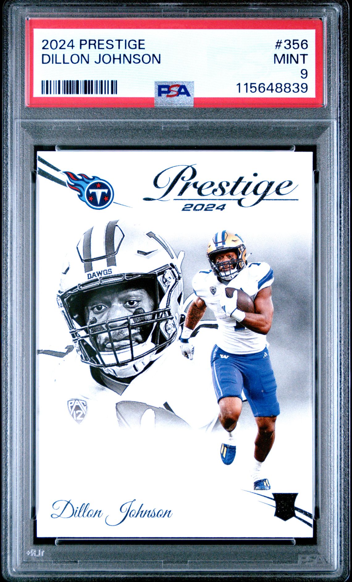2024 Panini Prestige Dillon Johnson #356 Mint 9 front