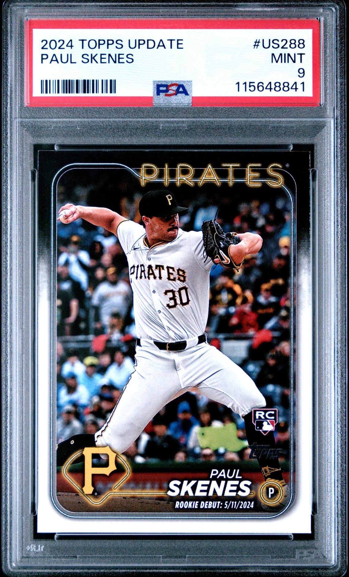 2024 Topps Update Paul Skenes #Us288 Mint 9 front