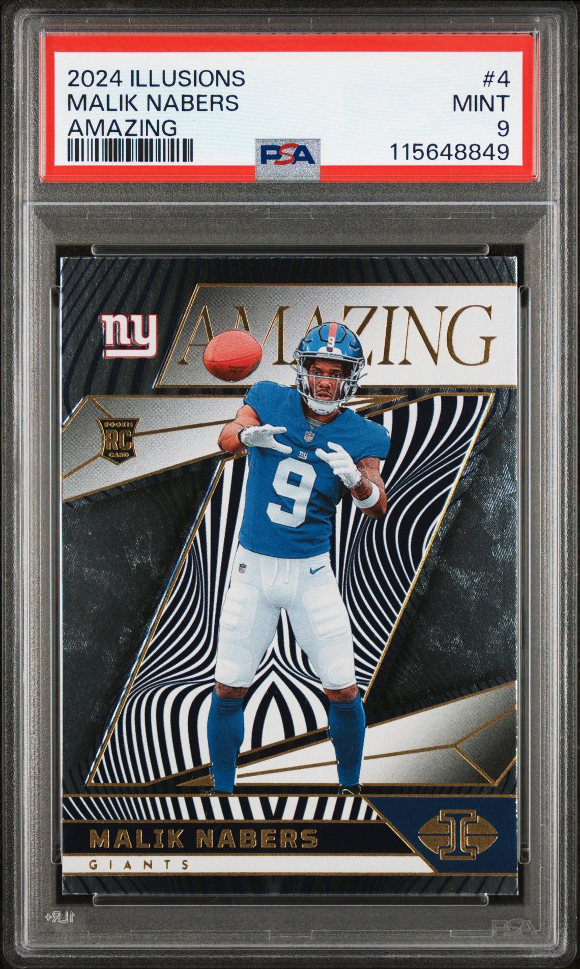 2024 Panini Illusions Amazing Malik Nabers #4 Mint 9 front