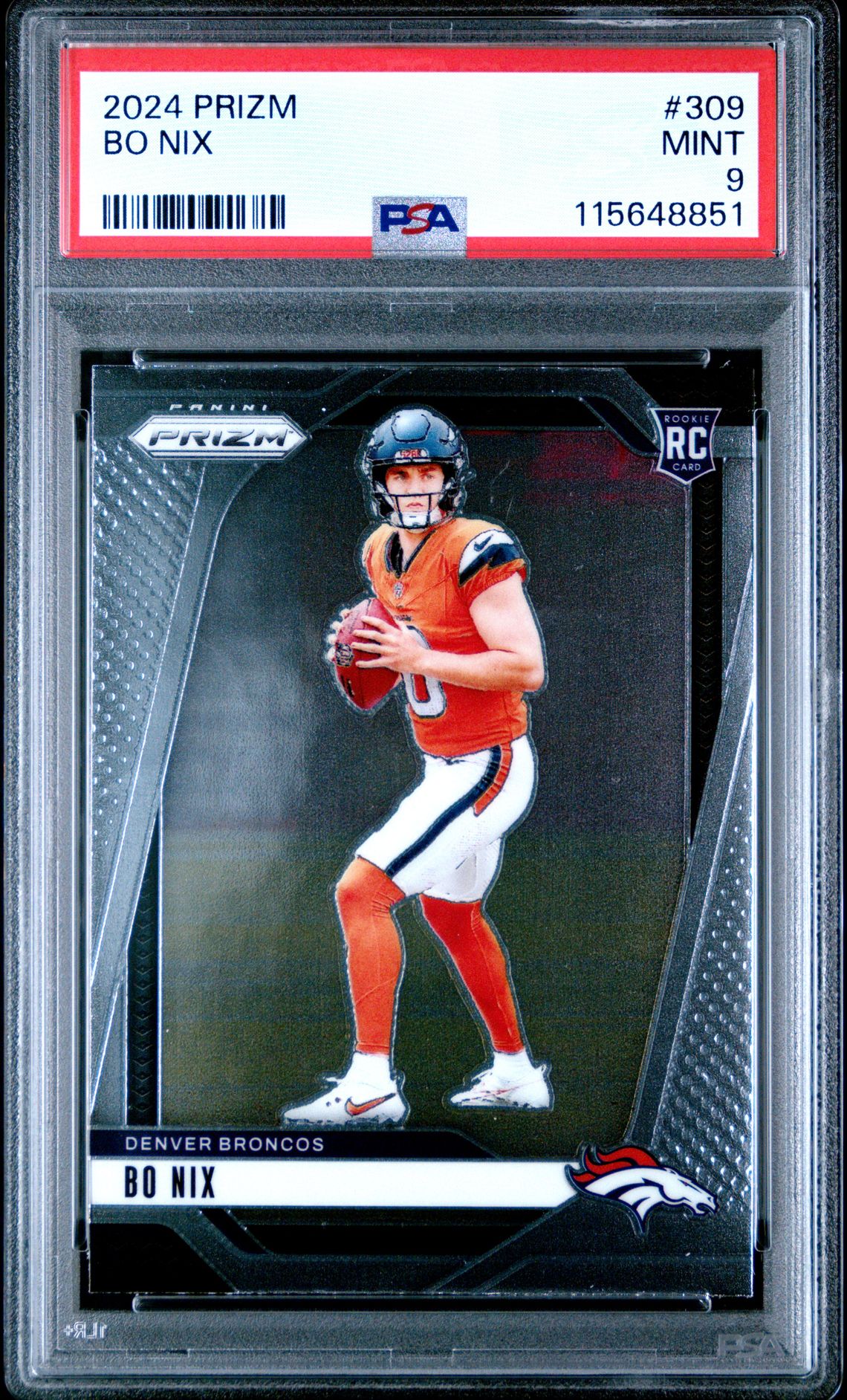 2024 Panini Prizm Bo Nix #309 Mint 9 front