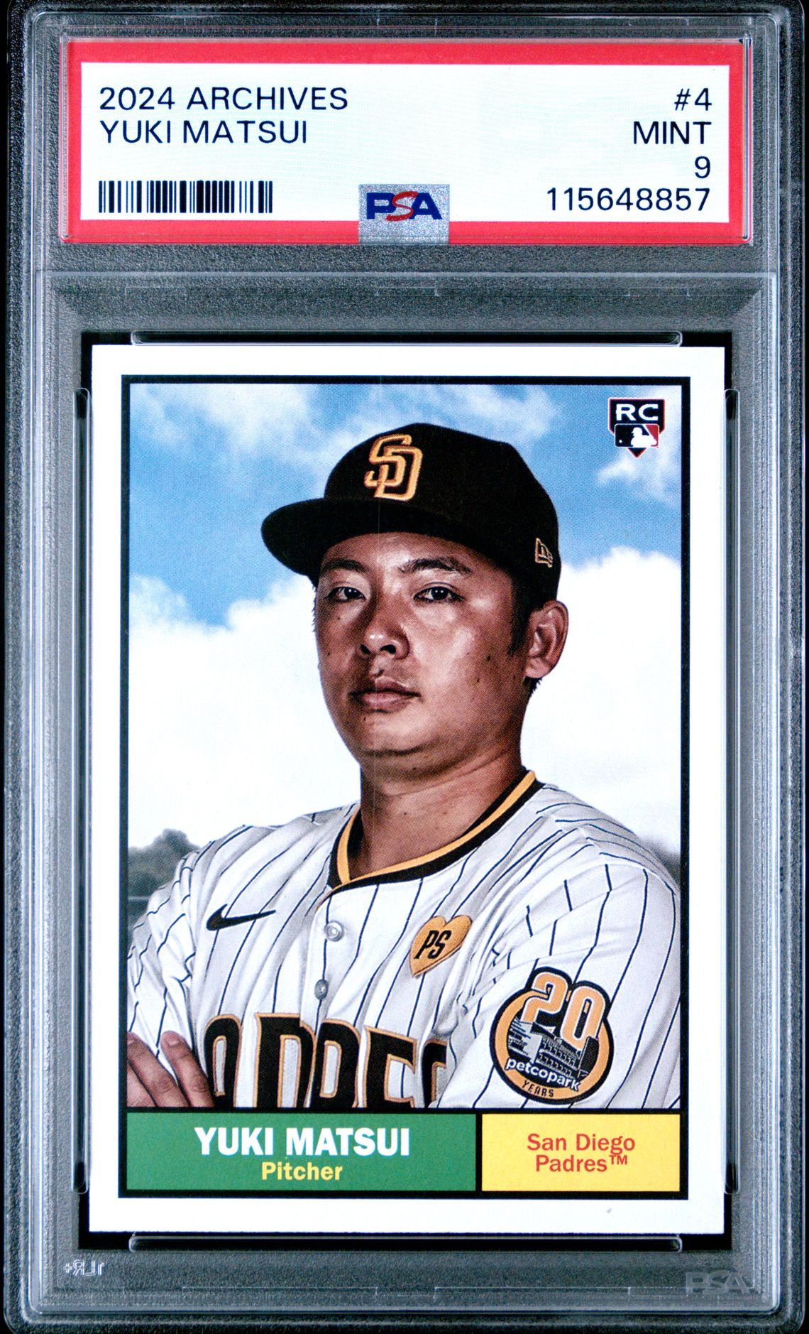 2024 Topps Archives Yuki Matsui #4 Mint 9 front