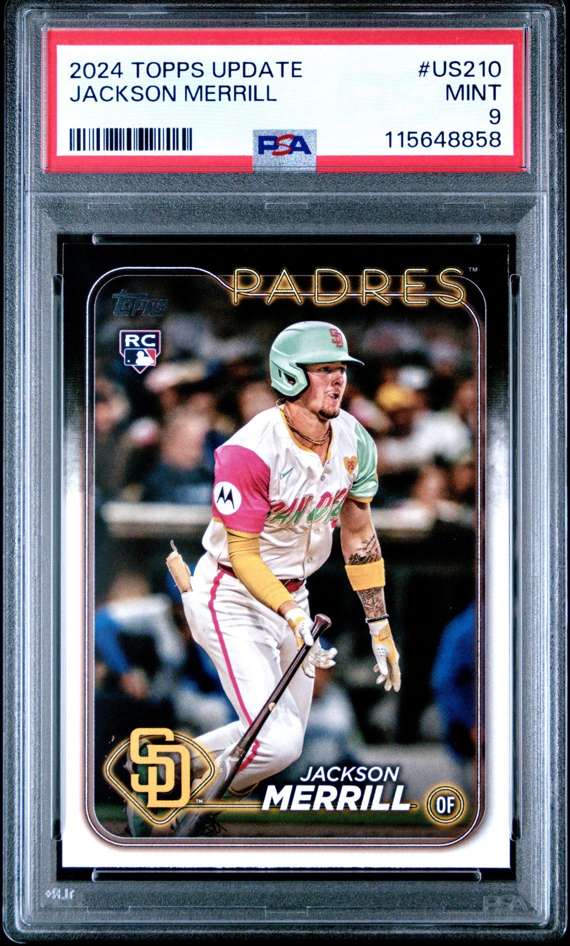 2024 Topps Update Jackson Merrill #Us210 Mint 9 front