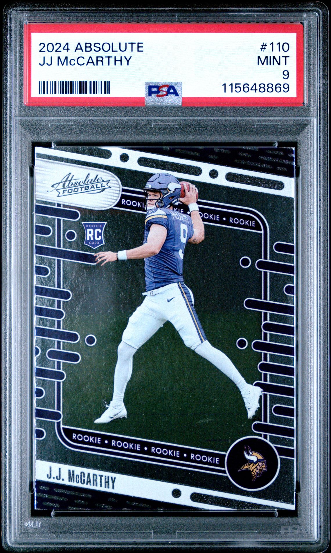 2024 Panini Absolute Jj Mccarthy #110 Mint 9 front