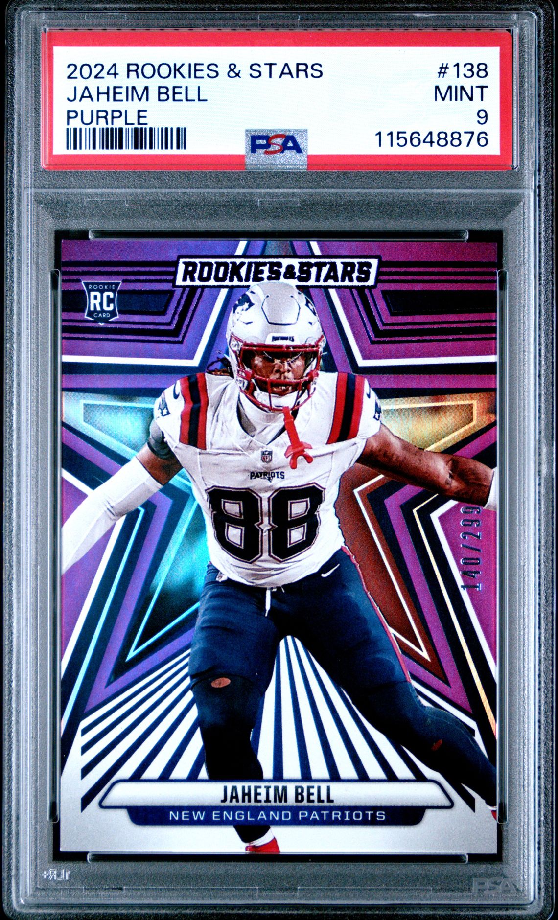 2024 Panini Rookies & Stars Jaheim Bell #138 (Purple) Mint 9 front