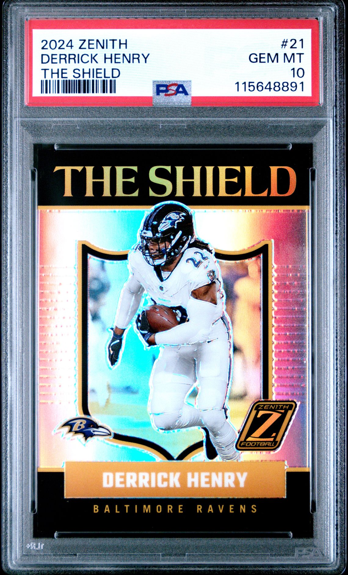 2024 Panini Zenith The Shield Derrick Henry #21 Gem Mt 10 front