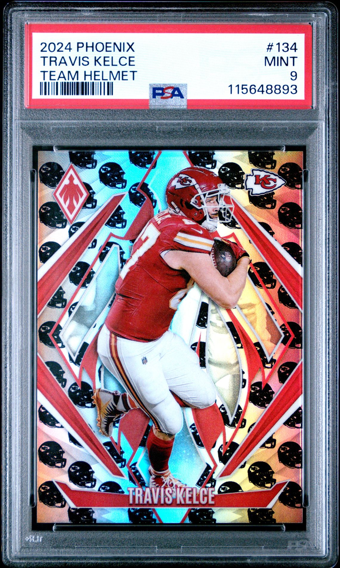 2024 Panini Phoenix Travis Kelce #134 (Team Helmet) Mint 9 front