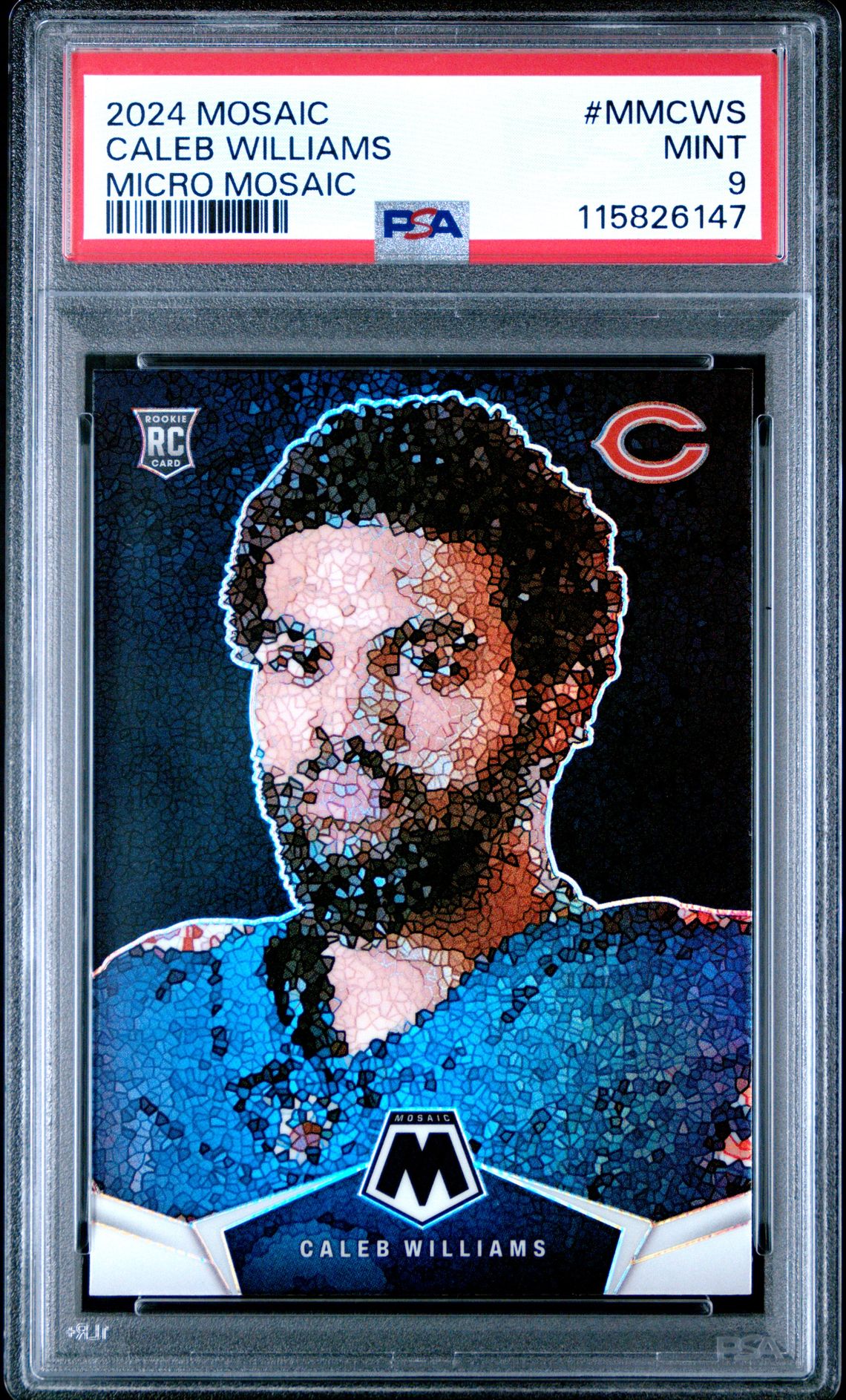 2024 Panini Mosaic Micro Mosaic Caleb Williams #Mmcws Mint 9 front