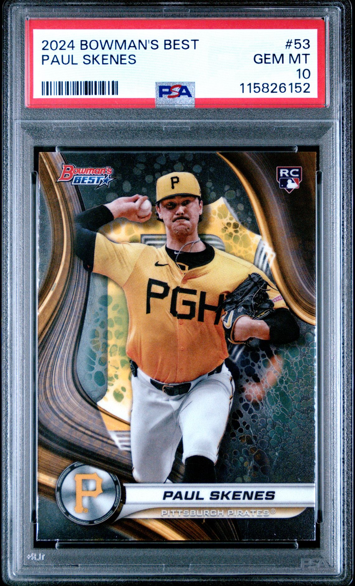 2024 Bowman's Best Paul Skenes #53 Gem Mt 10 front