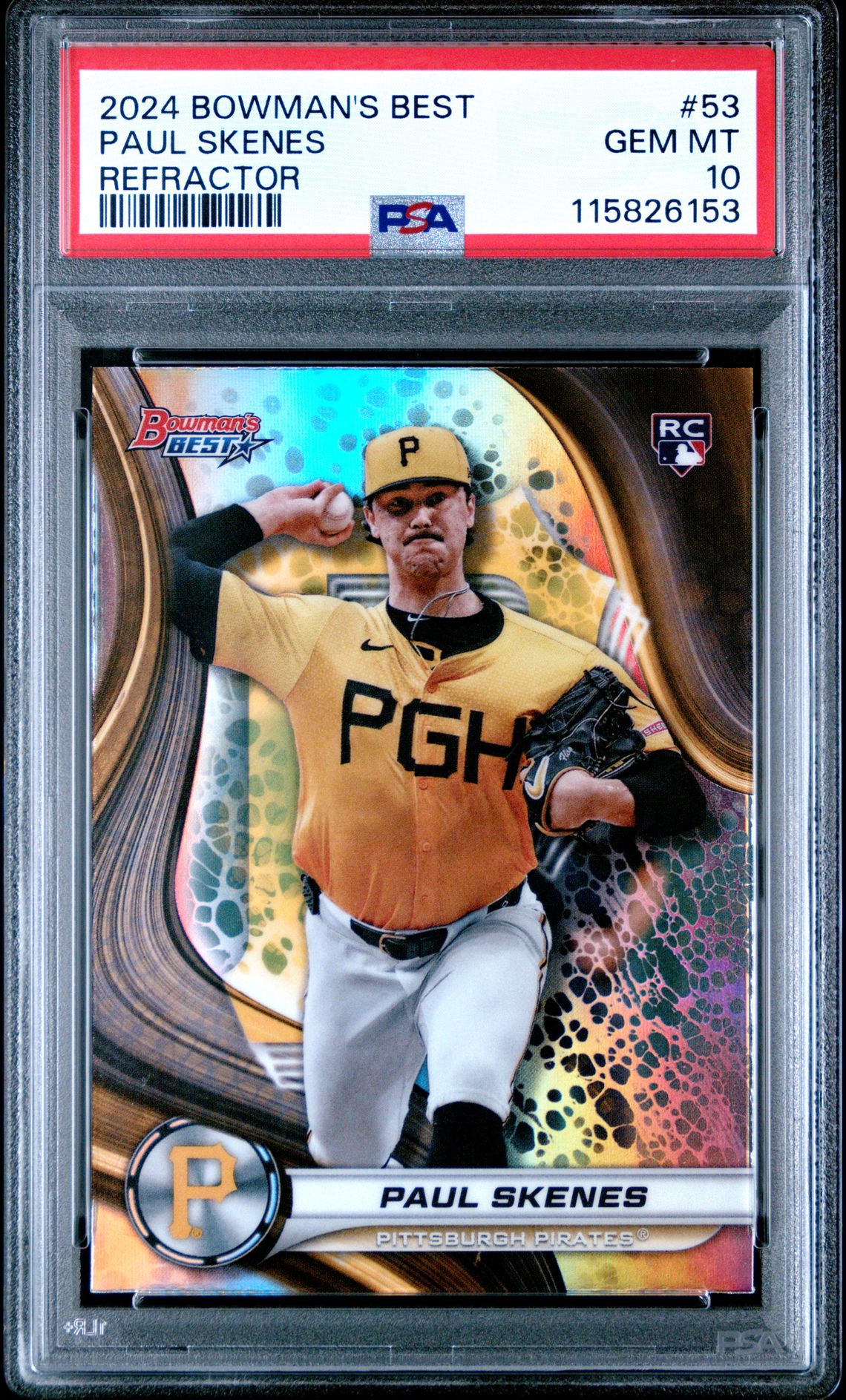 2024 Bowman's Best Paul Skenes #53 (Refractor) Gem Mt 10 front