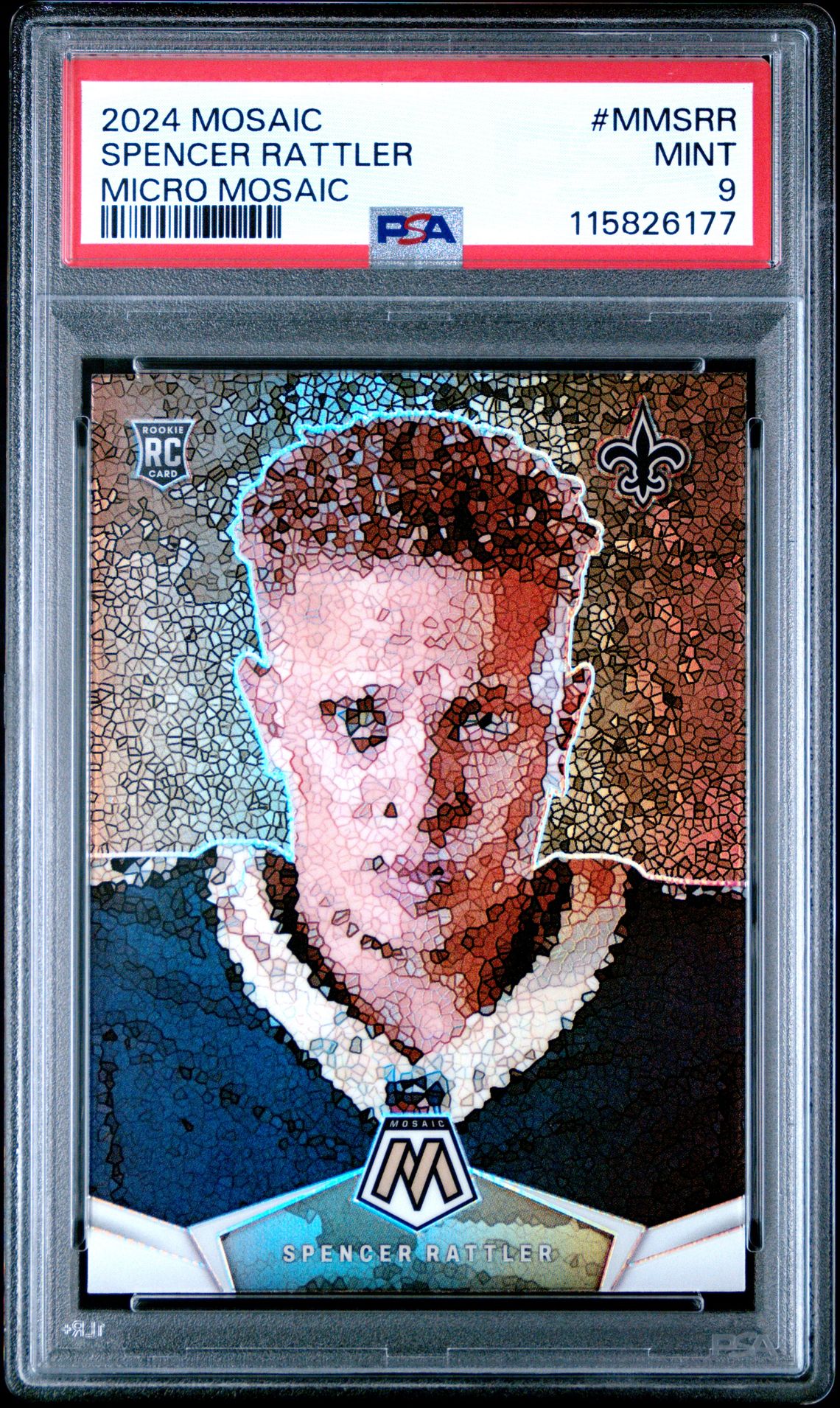 2024 Panini Mosaic Micro Mosaic Spencer Rattler #Mmsrr Mint 9 front