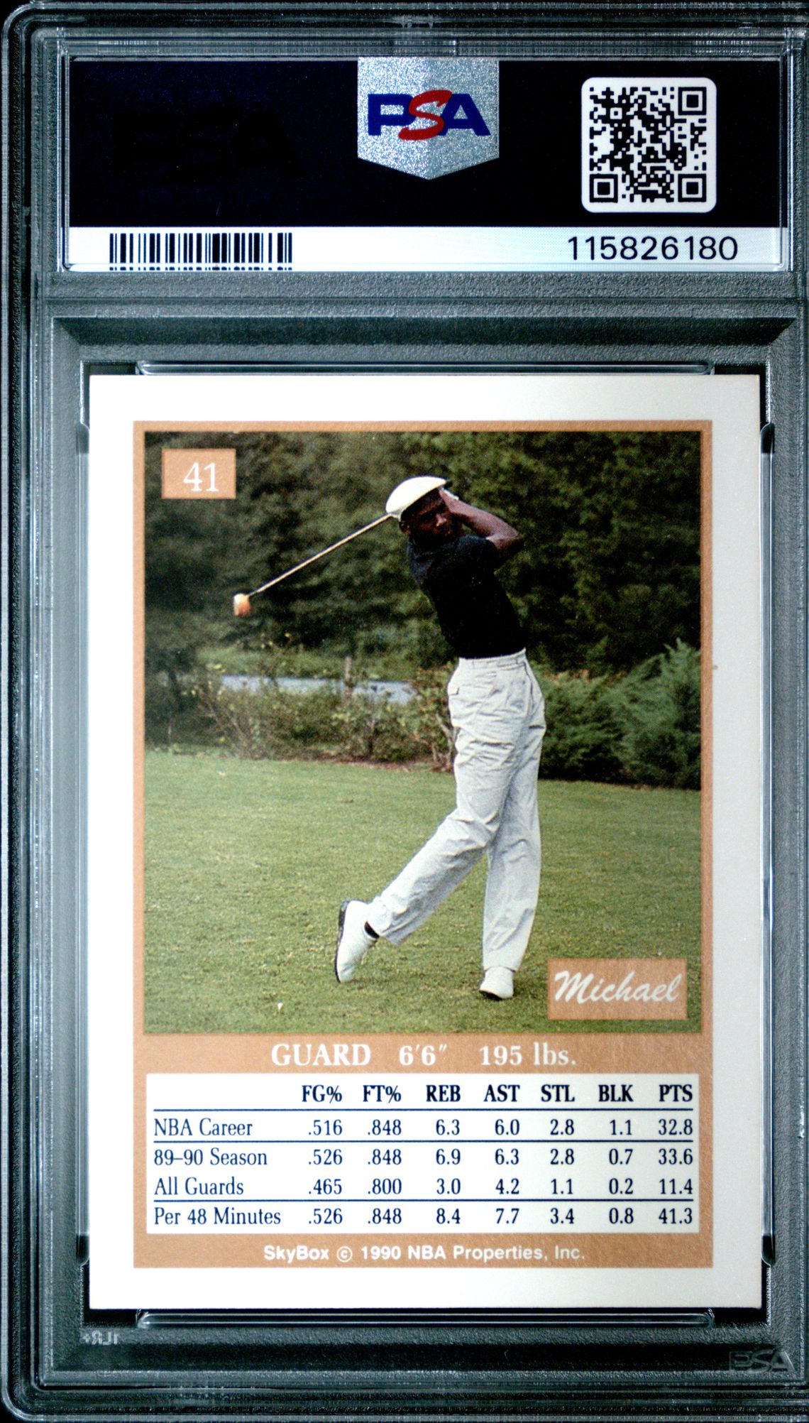 1990 Skybox Michael Jordan #41 Nm-Mt 8 back