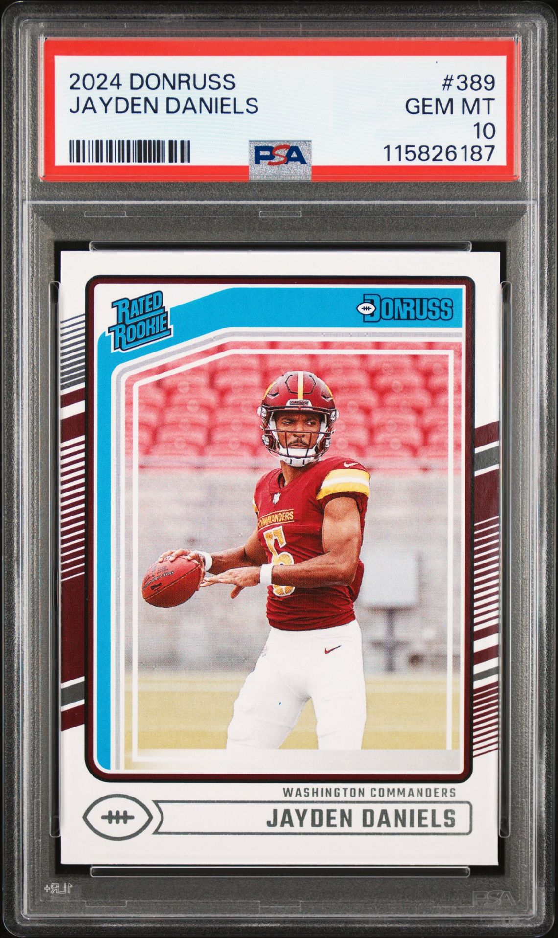 2024 Panini Donruss Jayden Daniels #389 Gem Mt 10 front