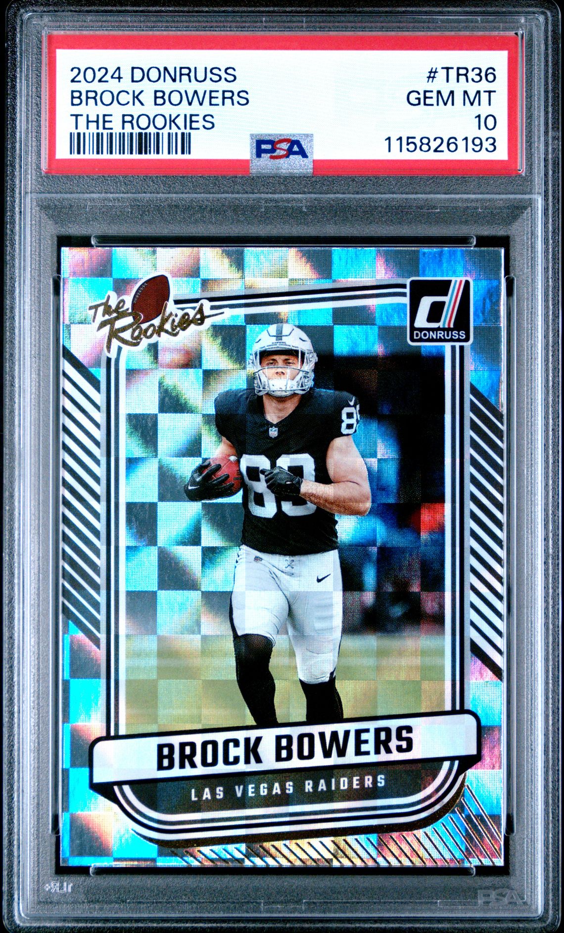 2024 Panini Donruss The Rookies Brock Bowers #Tr36 Gem Mt 10 front