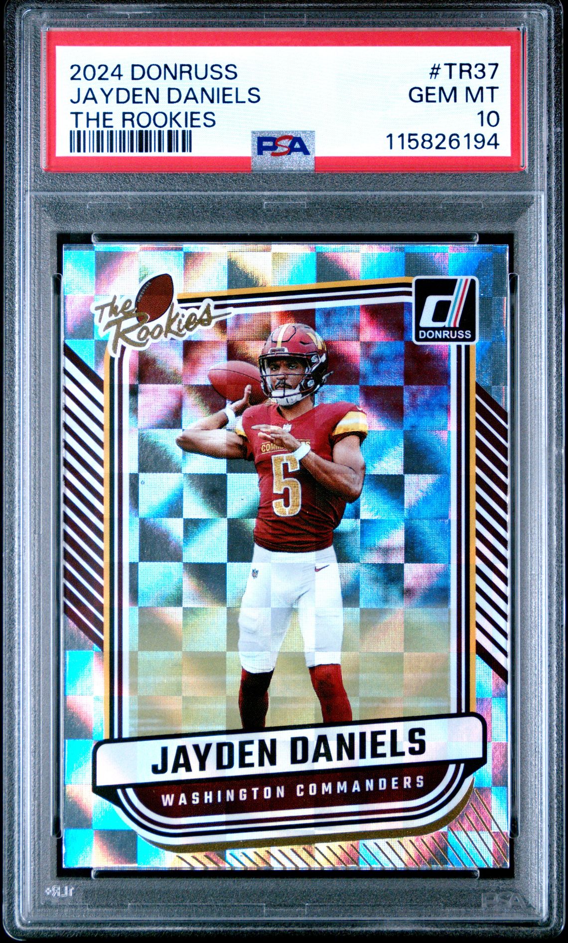 2024 Panini Donruss The Rookies Jayden Daniels #Tr37 Gem Mt 10 front