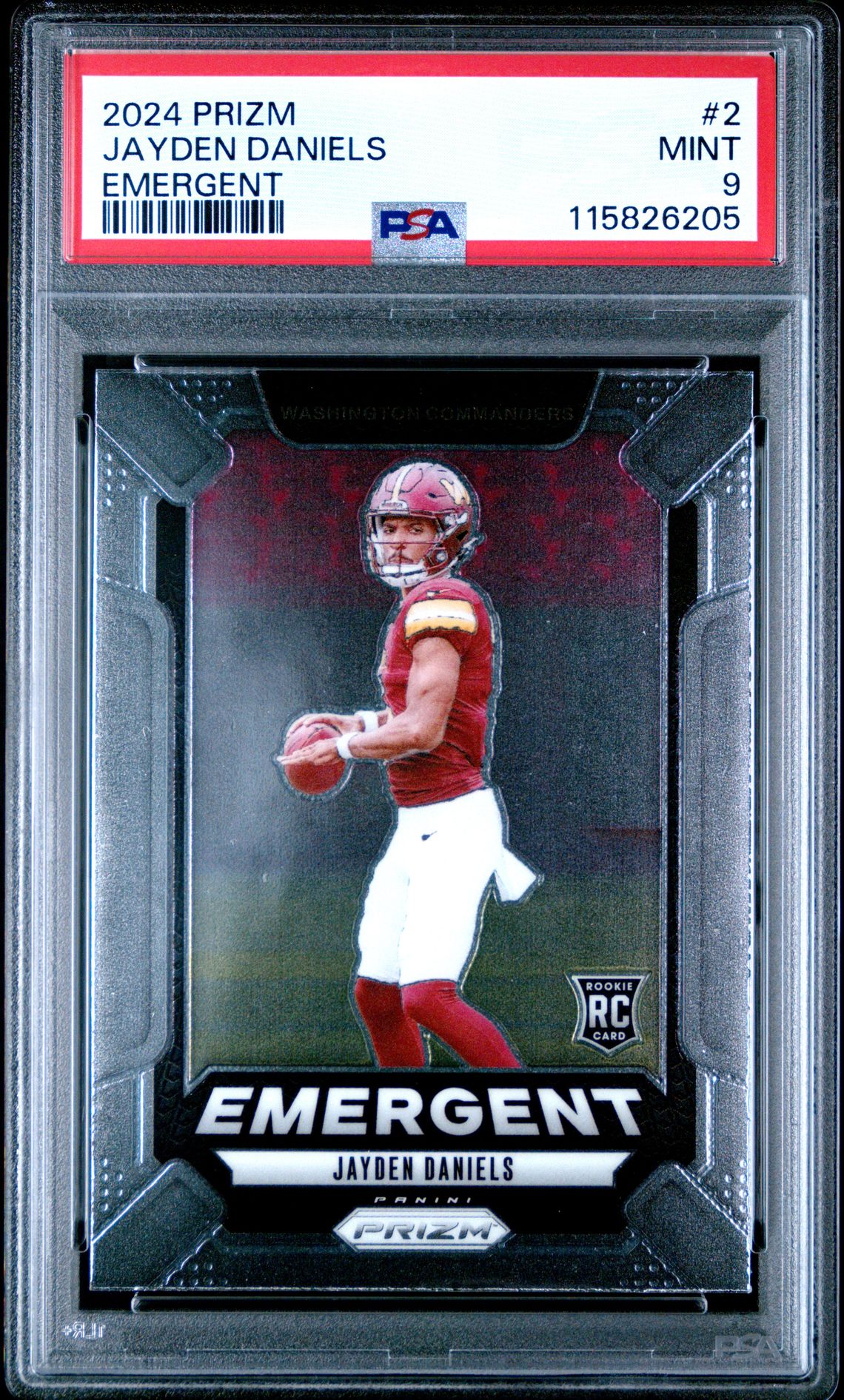 2024 Panini Prizm Emergent Jayden Daniels #2 Mint 9 front