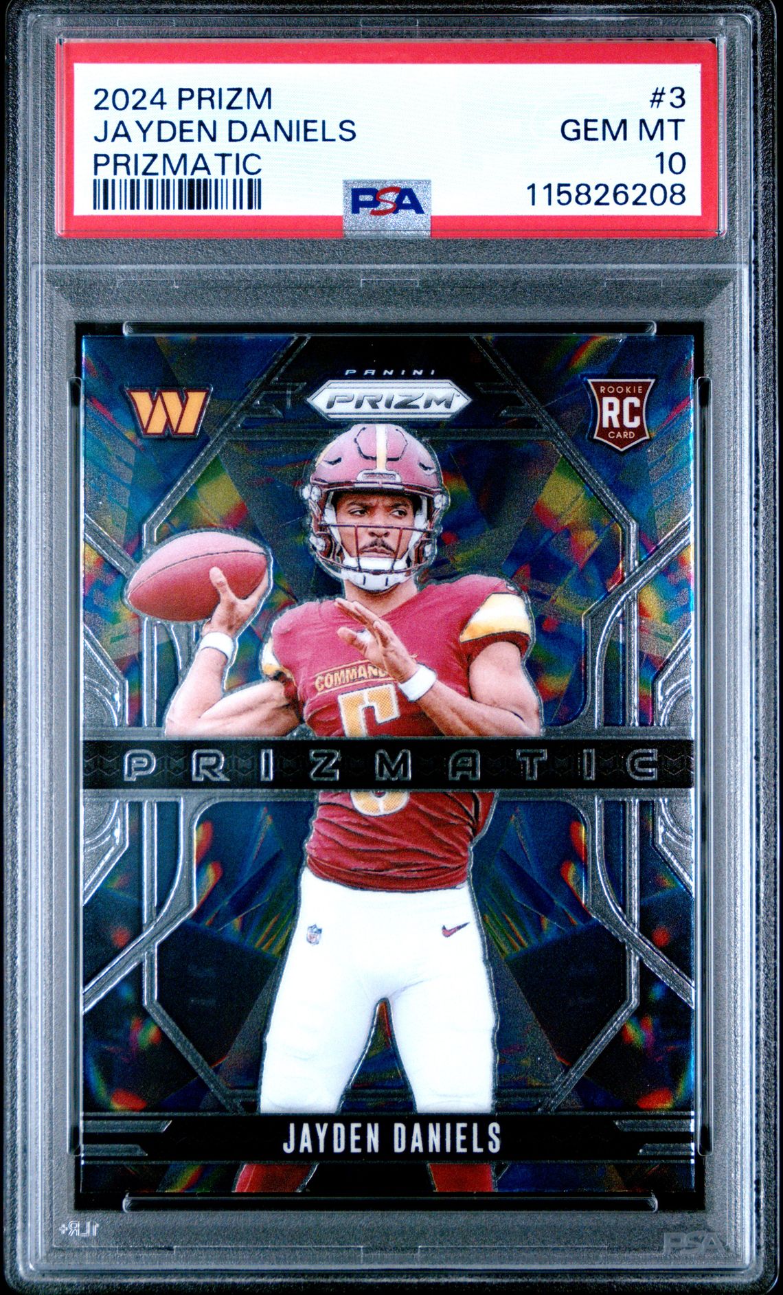 2024 Panini Prizm Prizmatic Jayden Daniels #3 Gem Mt 10 front